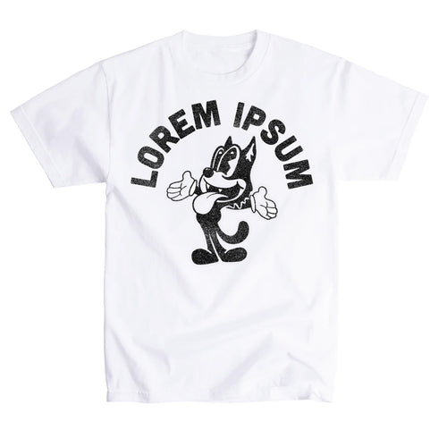 Lorem Ipsum Cat White Tee